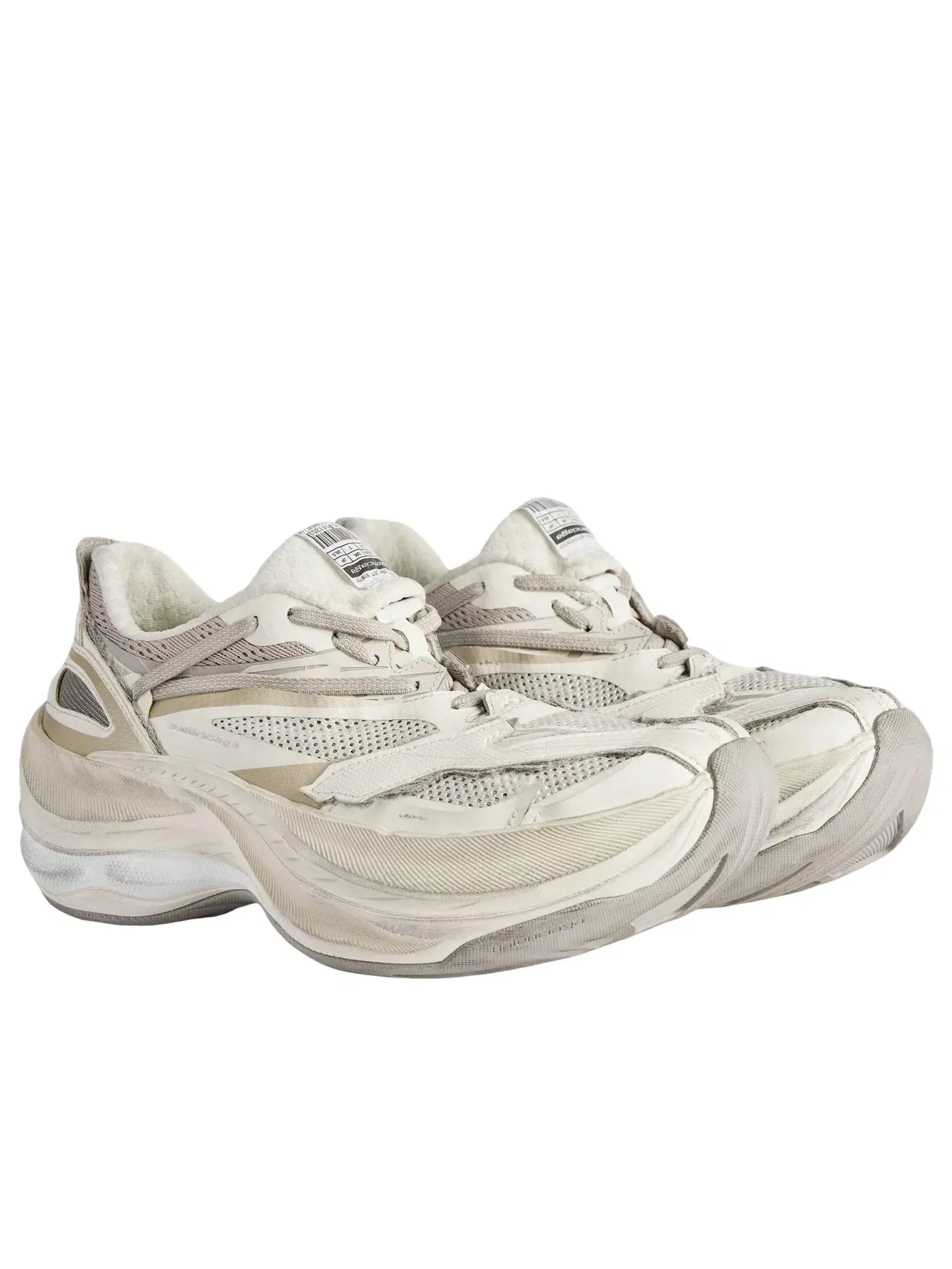 Мужские кроссовки с закрытой шнуровкой Balenciaga Jet Sneaker Eggshell — изображение 3 из 5, белый