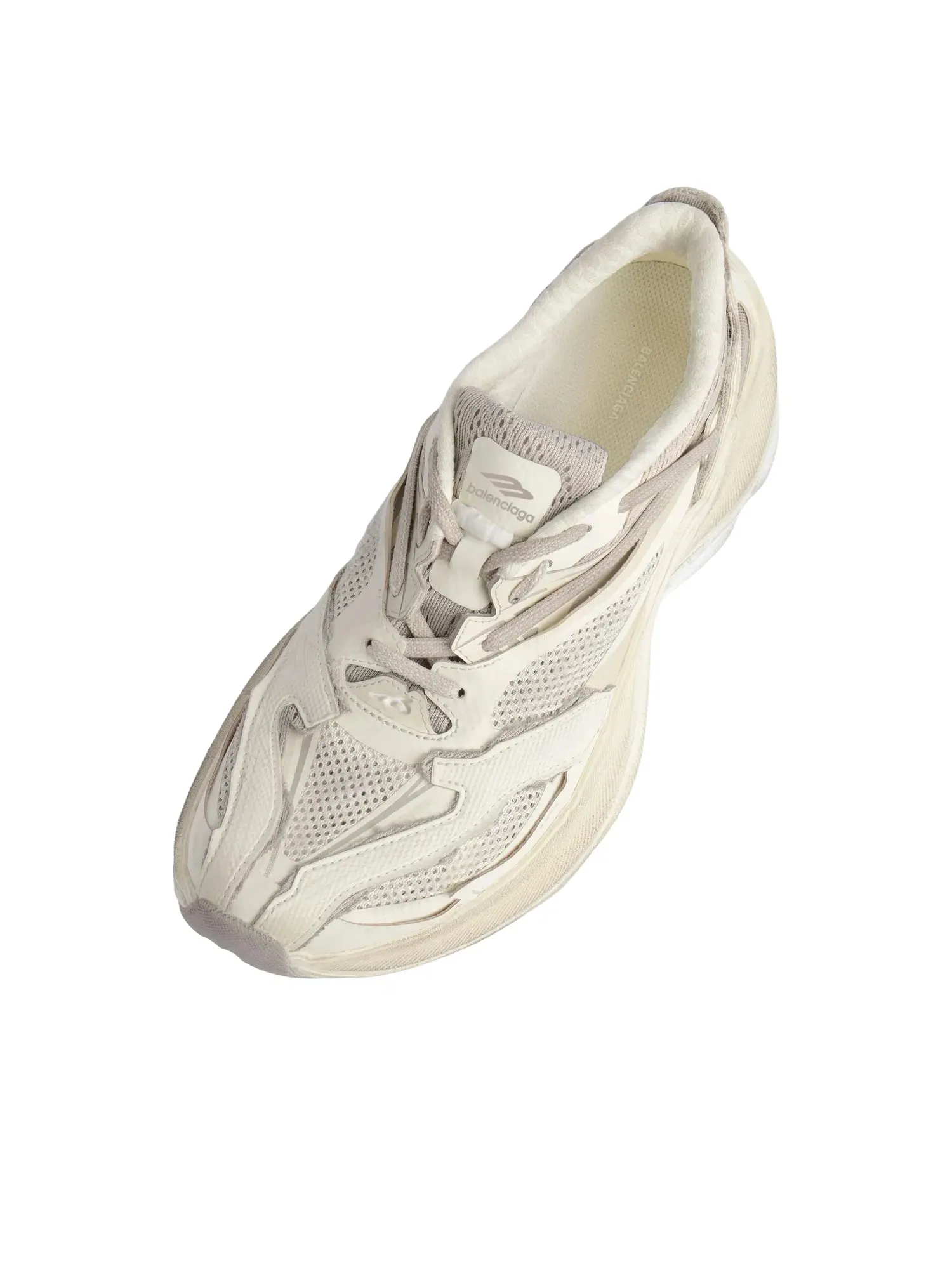 Мужские кроссовки с закрытой шнуровкой Balenciaga Jet Sneaker Eggshell — изображение 4 из 5, белый