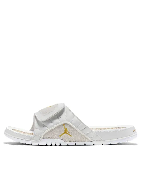 Тапочки ovo x hydro 7 retro slide 'white' Air Jordan — изображение 1 из 1, белый/золотистый-белый
