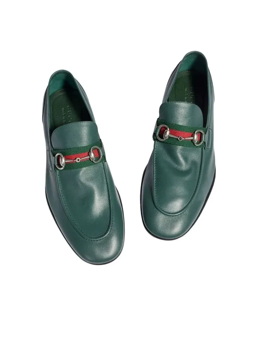 Мужские лоферы с круглым носком Gucci Como Loafer — изображение 3 из 9, зеленый