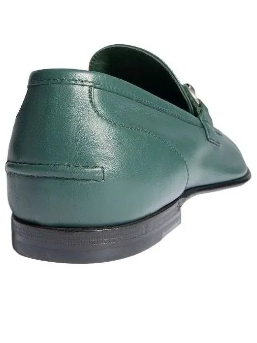 Мужские лоферы с круглым носком Gucci Como Loafer — изображение 7 из 9, зеленый