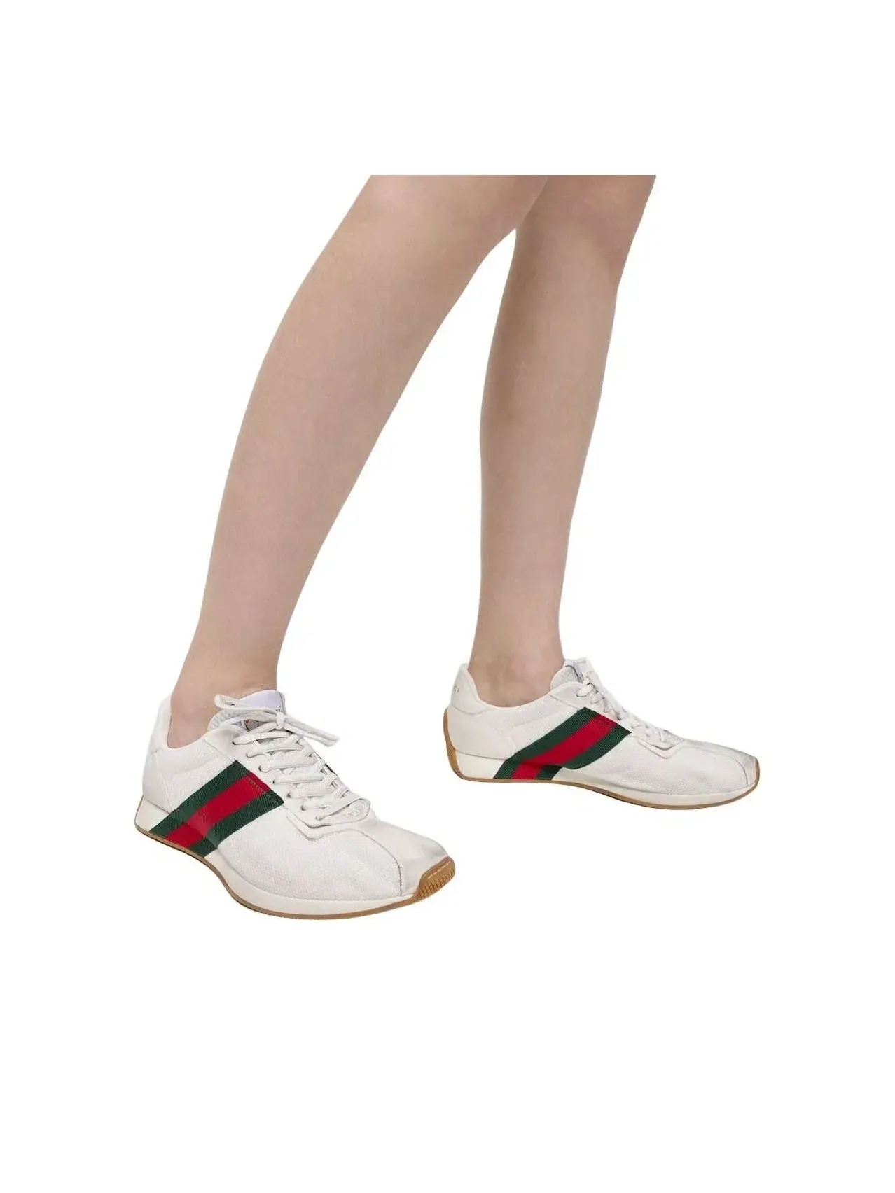 Женские кроссовки с шнуровкой Tempo Gucci — изображение 6 из 8, белый