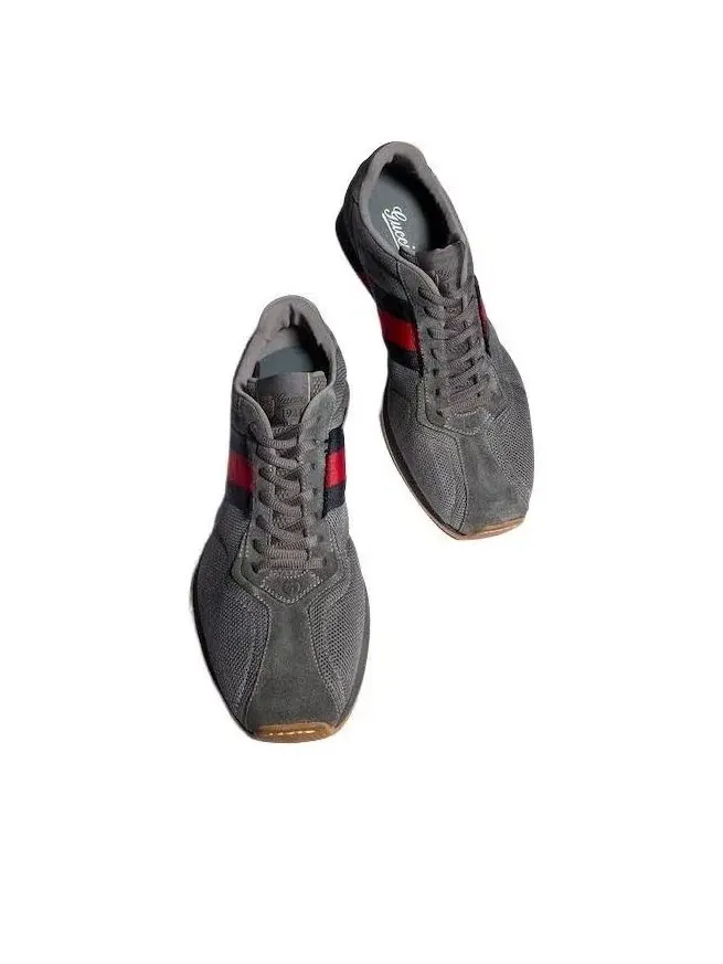 Мужские кроссовки с принтом Gucci Tempo Sneaker — изображение 4 из 7, серый