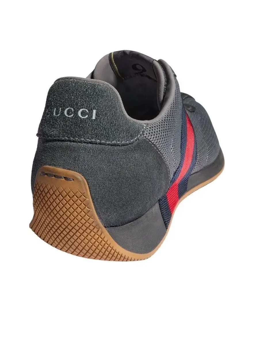 Мужские кроссовки с принтом Gucci Tempo Sneaker — изображение 6 из 7, серый
