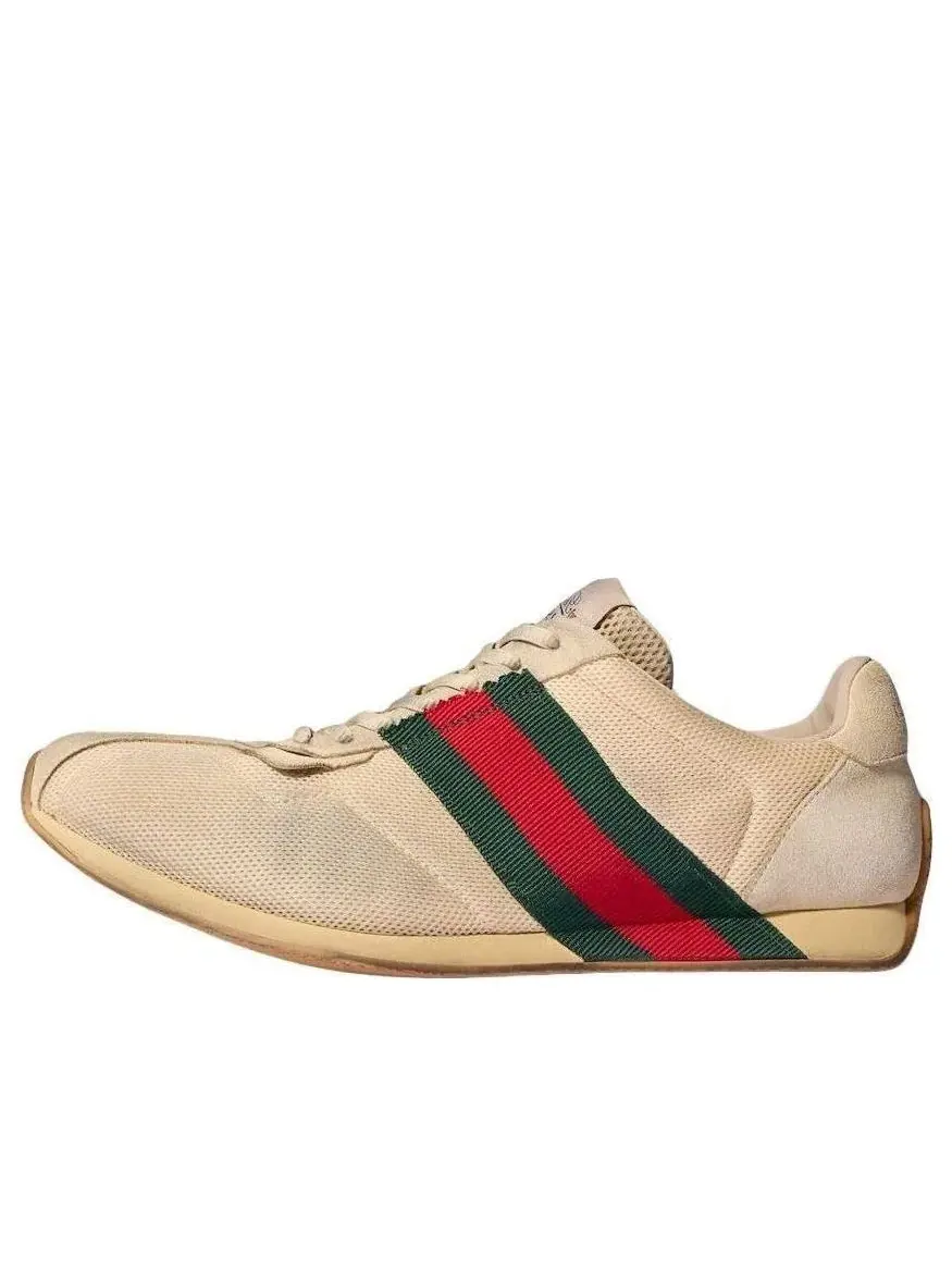 Мужские кроссовки с шнуровкой Tempo Sneaker Gucci — изображение 1 из 7, бежевый