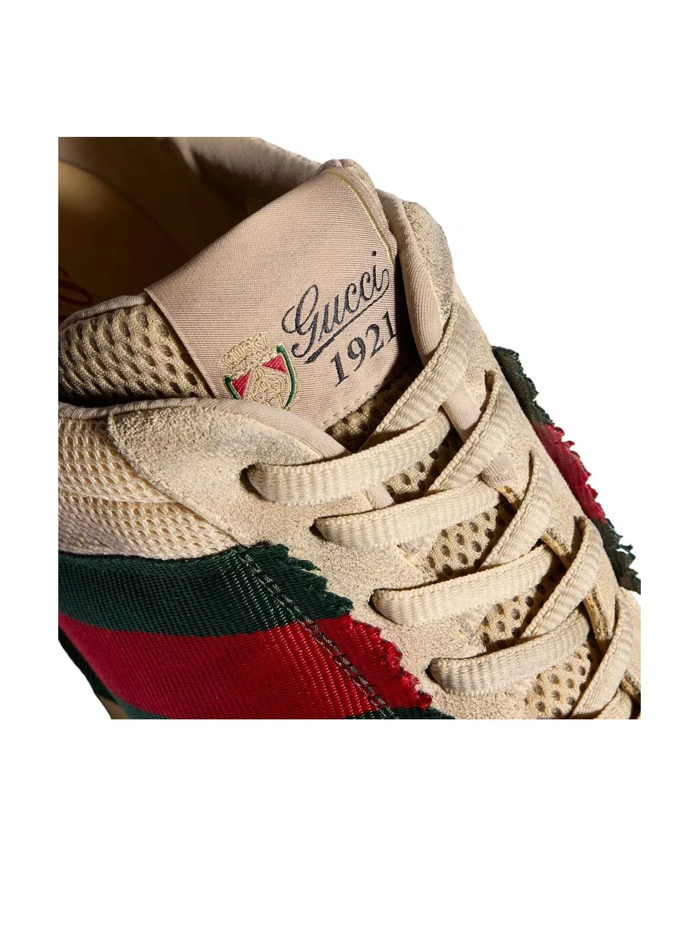 Мужские кроссовки с шнуровкой Tempo Sneaker Gucci — изображение 6 из 7, бежевый