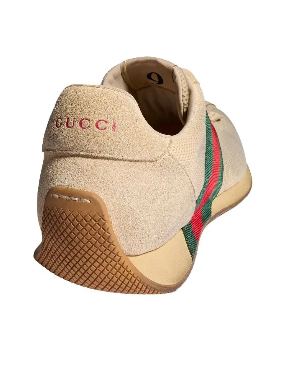 Мужские кроссовки с шнуровкой Tempo Sneaker Gucci — изображение 7 из 7, бежевый