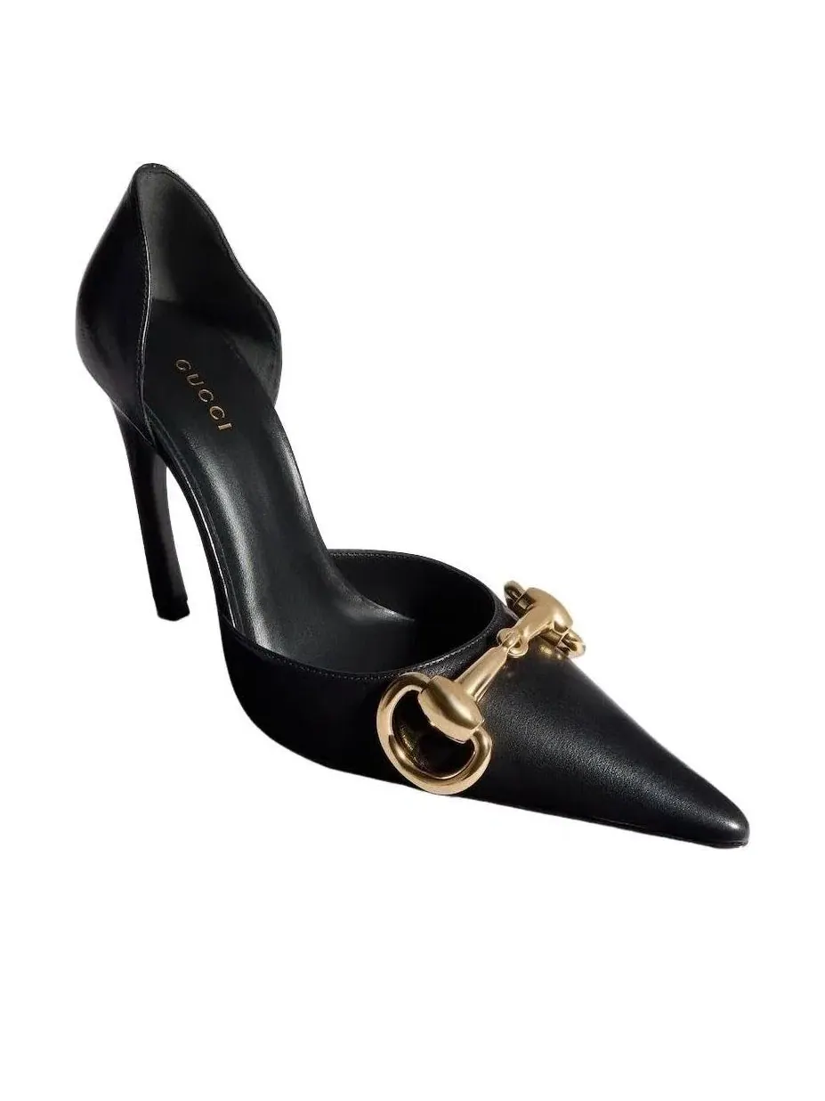 Женские туфли-лодочки на высоком каблуке с узким мысом Gucci Boulevard — изображение 2 из 8, черный