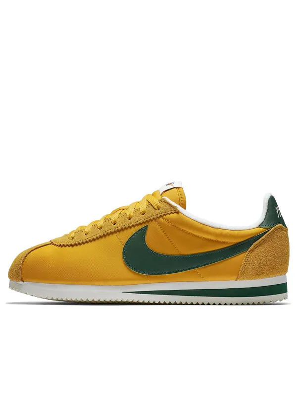 Кроссовки классические cortez нейлон Nike — изображение 1 из 1, желтый/зеленый
