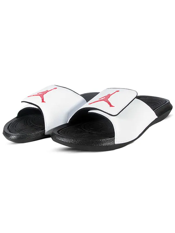 Тапочки hydro 6 slide 'white red' Air Jordan — изображение 2 из 4, белый/красный/черный