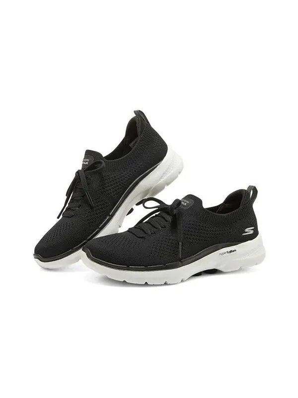Кроссовки go walk 6 'black white' Skechers — изображение 3 из 4, черный/белый