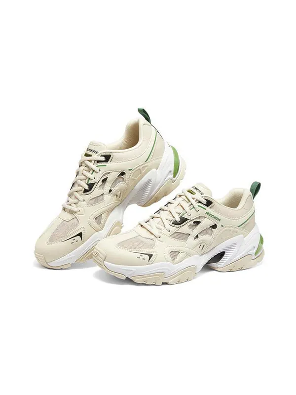 Кроссовки stamina v2 'beige white green' Skechers — изображение 3 из 4, бежевый/белый/зеленый