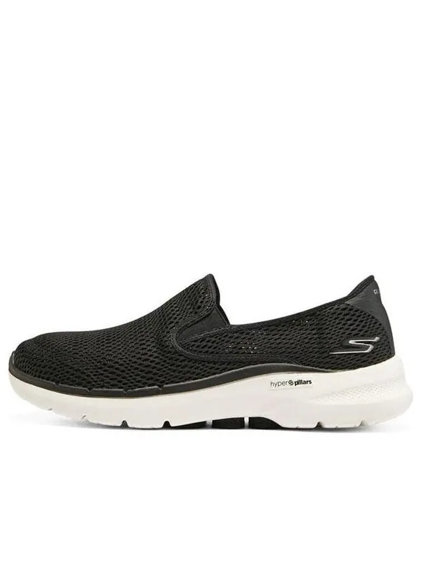 Кроссовки go walk 6 'black white' Skechers — изображение 1 из 4, черный/белый