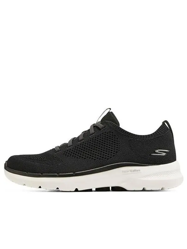 Кроссовки go walk 6 'core black white' Skechers — изображение 1 из 4, черный/белый