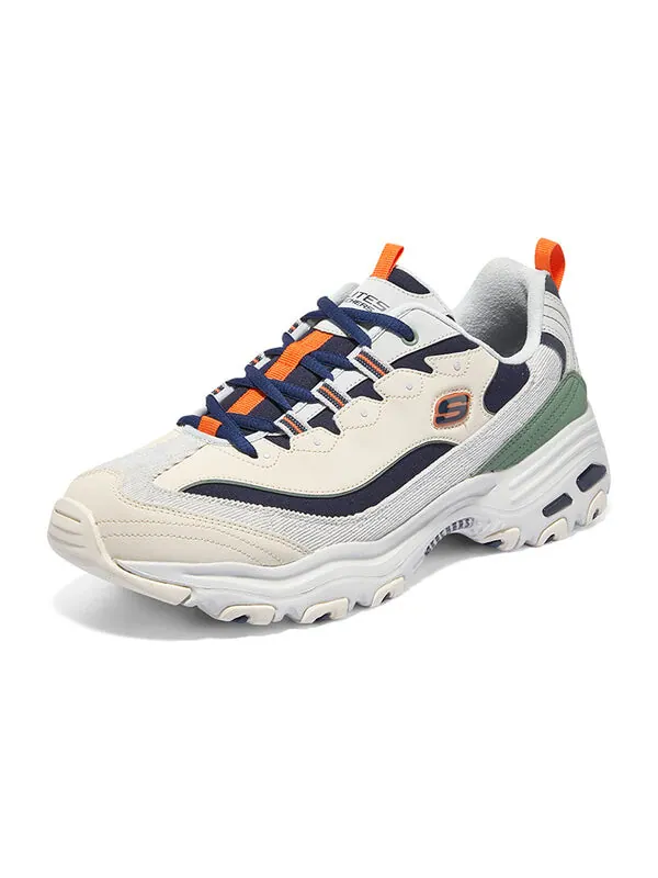Кроссовки dlites 1.0 chunky shoes 'beige navy' Skechers — изображение 2 из 4, бежевый/темно-синий