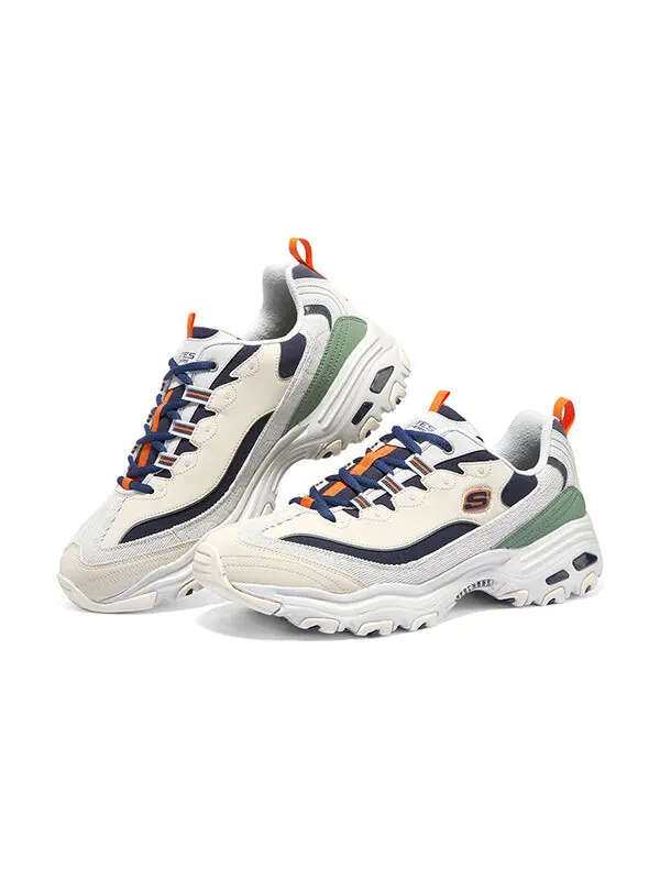 Кроссовки dlites 1.0 chunky shoes 'beige navy' Skechers — изображение 3 из 4, бежевый/темно-синий