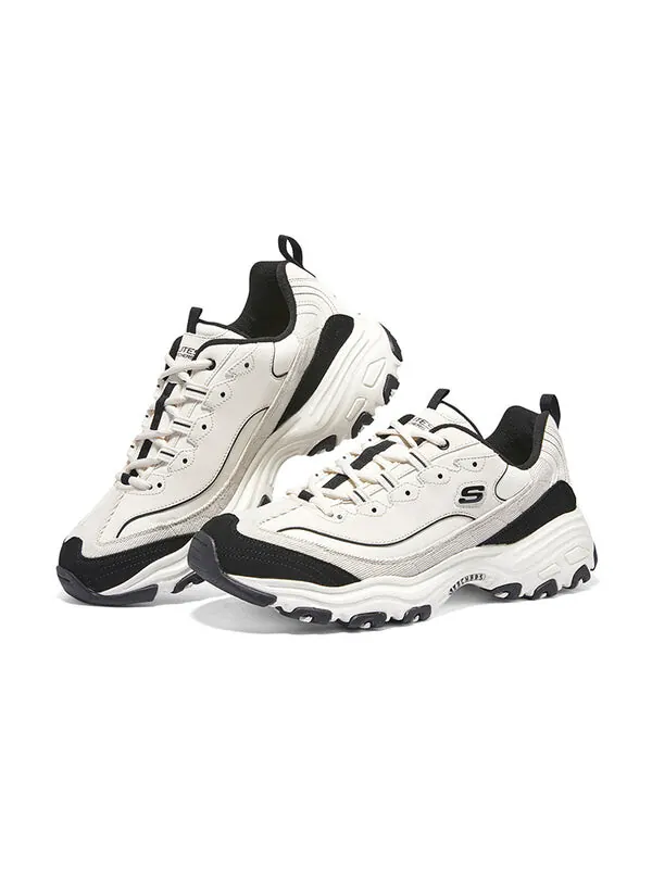 Кроссовки dlites 1.0 chunky shoes 'beige black' Skechers — изображение 4 из 4, бежевый/черный