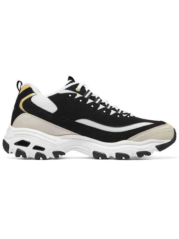 Кроссовки d'lites sneakers 'black beige white' Skechers — изображение 2 из 4, черный/бежевый/белый