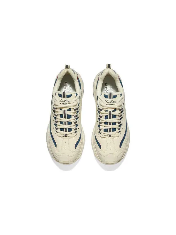 Кроссовки d'lites zip along shoes 'beige blue' Skechers — изображение 4 из 4, бежевый/синий