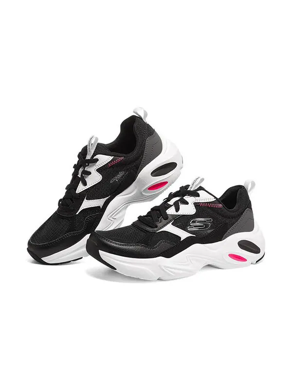 Кроссовки stamina airy low-running shoes black/white Skechers — изображение 3 из 4, черный/белый