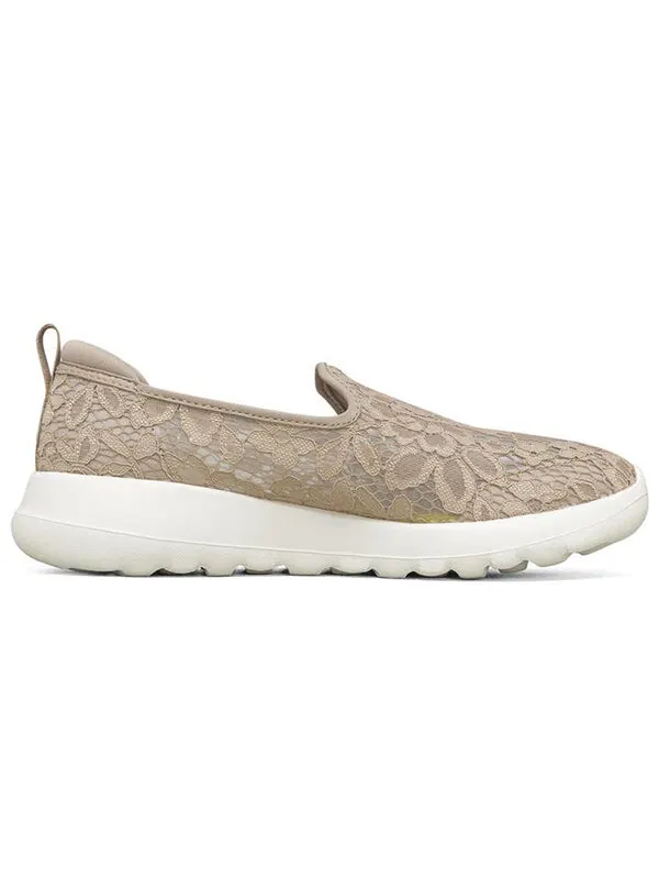 Тапочки go walk joy slip on 'beige white' Skechers — изображение 2 из 4, коричневый