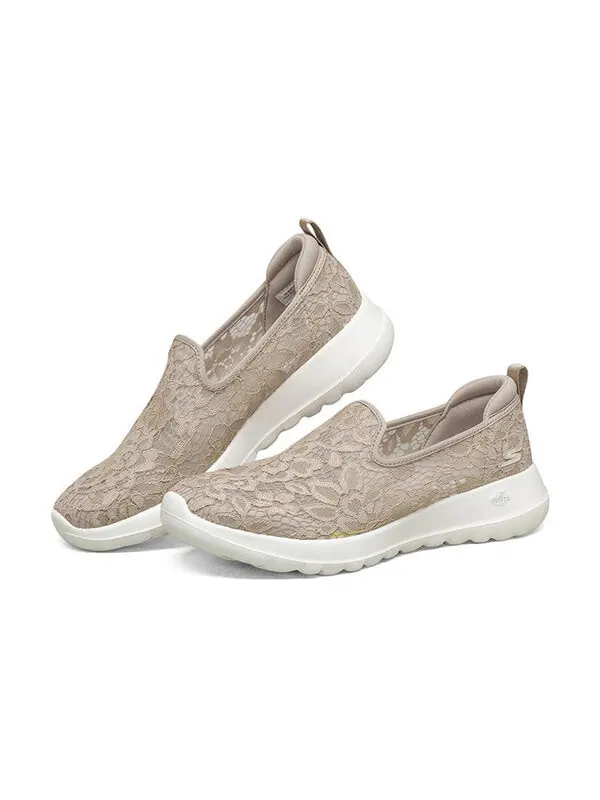 Тапочки go walk joy slip on 'beige white' Skechers — изображение 3 из 4, коричневый
