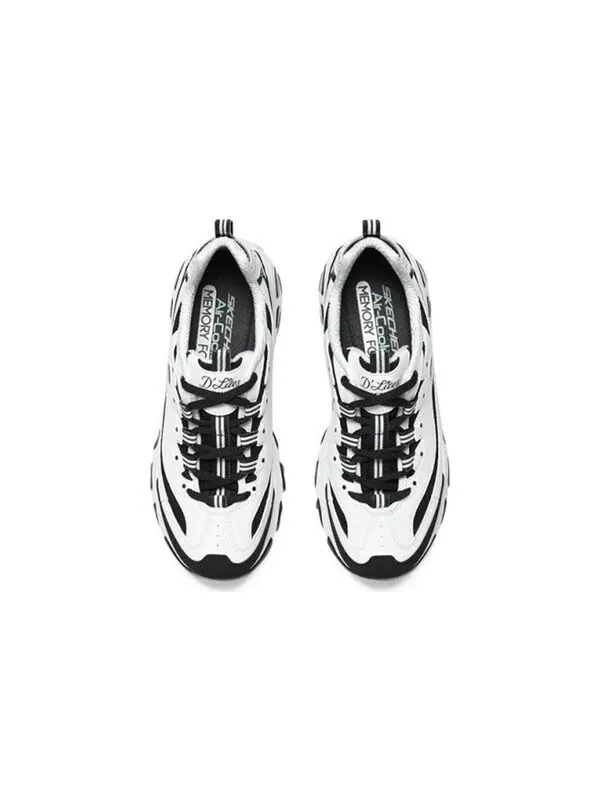 Кроссовки dlites 1.0 'white black' Skechers — изображение 3 из 4, белый/черный