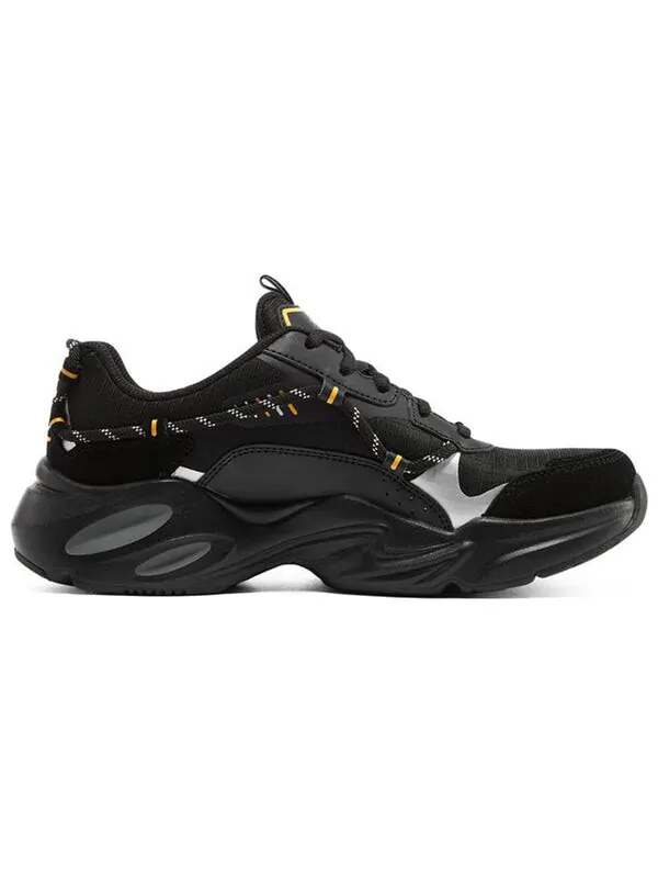 Кроссовки stamina airy 'black' Skechers — изображение 2 из 4, черный/белый/желтый