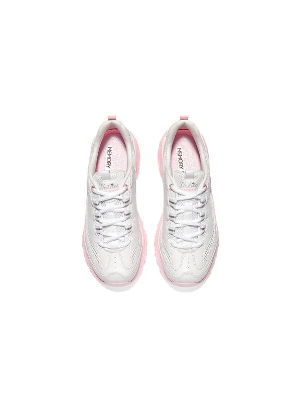 Кроссовки d'lites 1.0 'white pink' Skechers — изображение 3 из 4, белый розовый