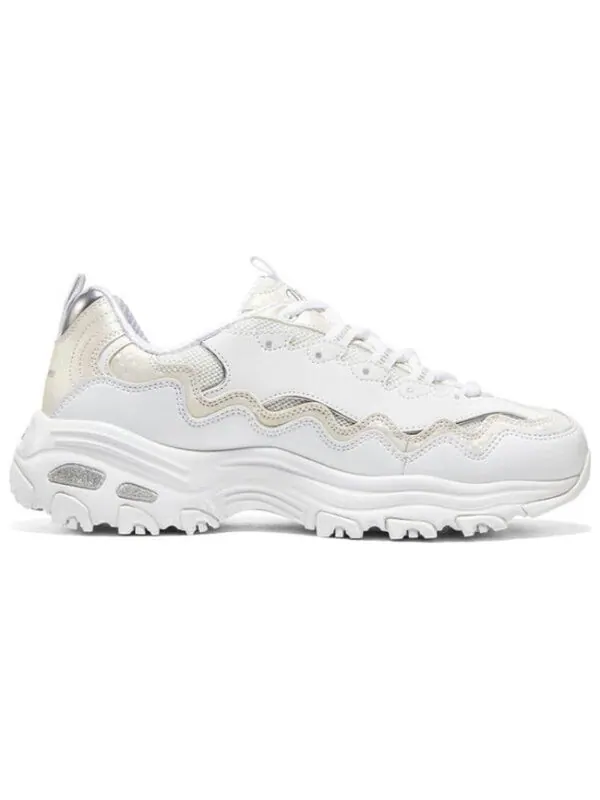 Кроссовки (WMNS) Skechers D'lites 1.0 Marathon Running Shoes 'White' — изображение 2 из 4, белый