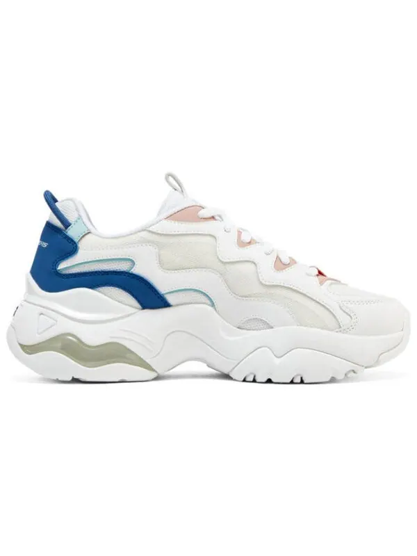Кроссовки dlites 3-high alert shoes 'white blue' Skechers — изображение 2 из 4, белый/синий