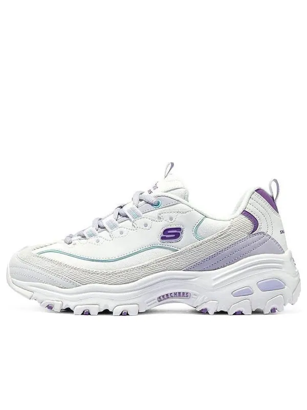 Кроссовки d'lites 1.0 sneakers 'white purple' Skechers — изображение 1 из 4, белый/фиолетовый
