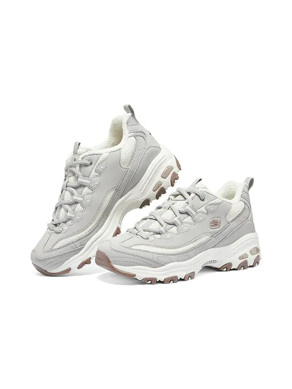 Кроссовки (WMNS) Skechers D'lites-looking Glass Marathon Running Shoes 'Grey White Brown' — изображение 4 из 4