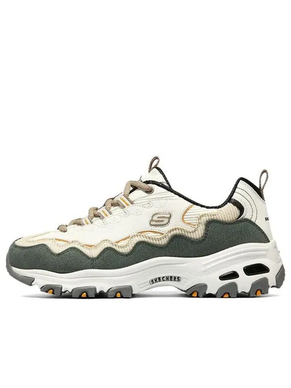 Кроссовки d'lites - biggest fan shoes 'white olive green' Skechers — изображение 1 из 4, белый/оливковый зеленый