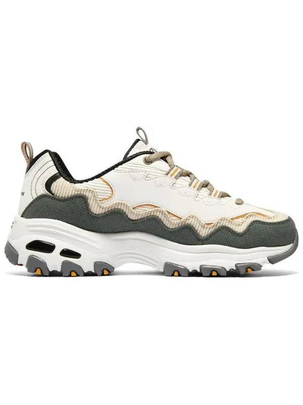 Кроссовки d'lites - biggest fan shoes 'white olive green' Skechers — изображение 2 из 4, белый/оливковый зеленый
