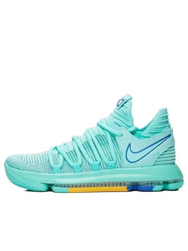 Кроссовки кд 10 Nike — изображение 1 из 4, зеленый/синий