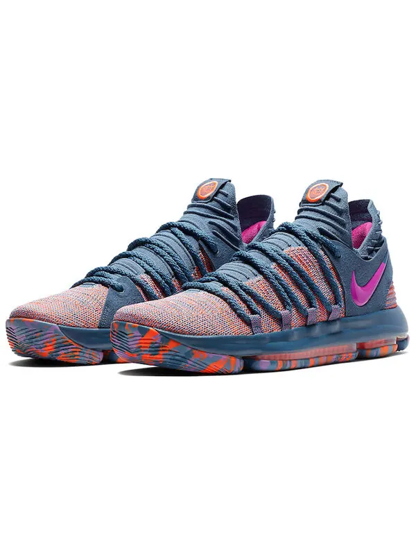 Кроссовки кд 10 Nike — изображение 3 из 4, серый/розовый