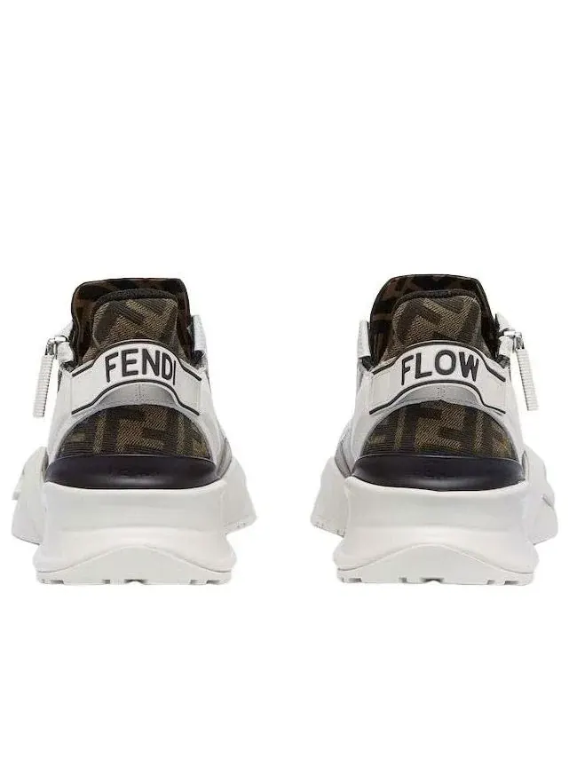 Женские кроссовки с низким верхом Fendi SS26 Flow — изображение 3 из 5, бежевый