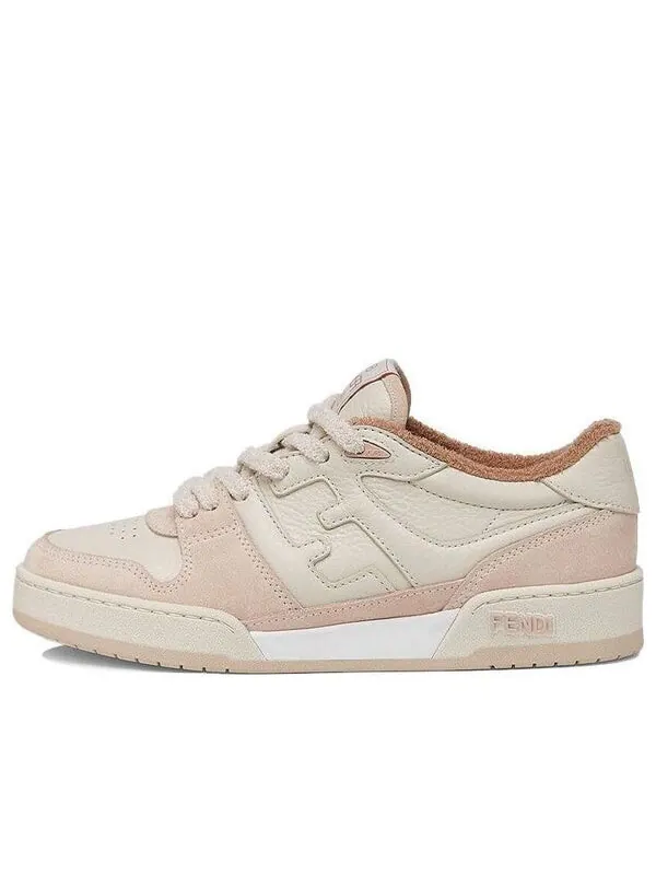 Кроссовки match low top suede 'pink beige' Fendi — изображение 1 из 4, розовый/бежевый