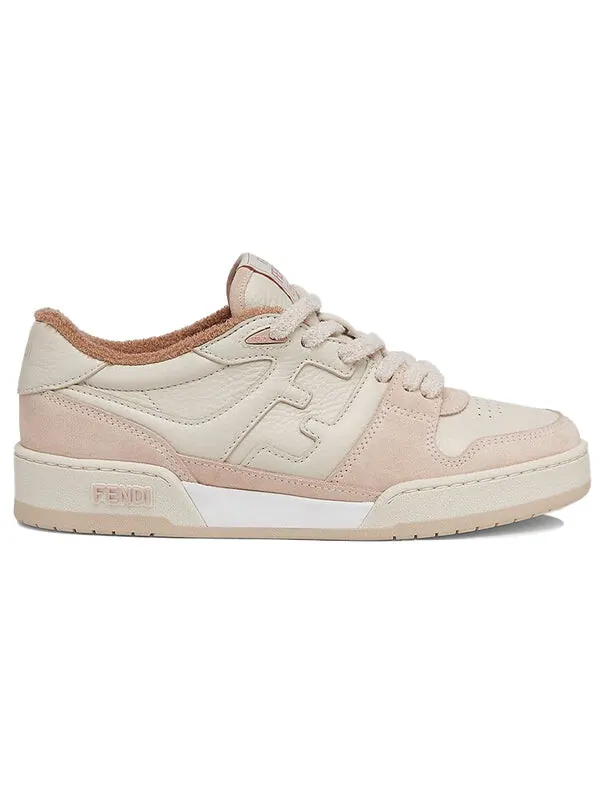 Кроссовки match low top suede 'pink beige' Fendi — изображение 2 из 4, розовый/бежевый