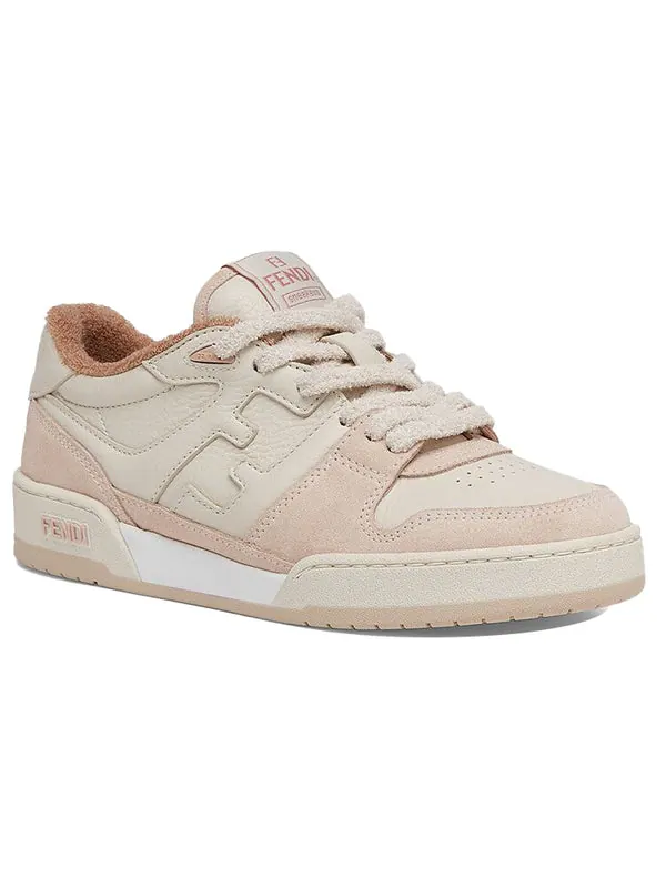 Кроссовки match low top suede 'pink beige' Fendi — изображение 3 из 4, розовый/бежевый