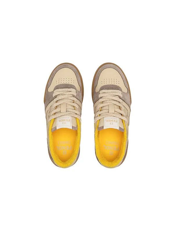 Кроссовки match low top suede 'yellow beige' Fendi — изображение 4 из 4, желтый/бежевый