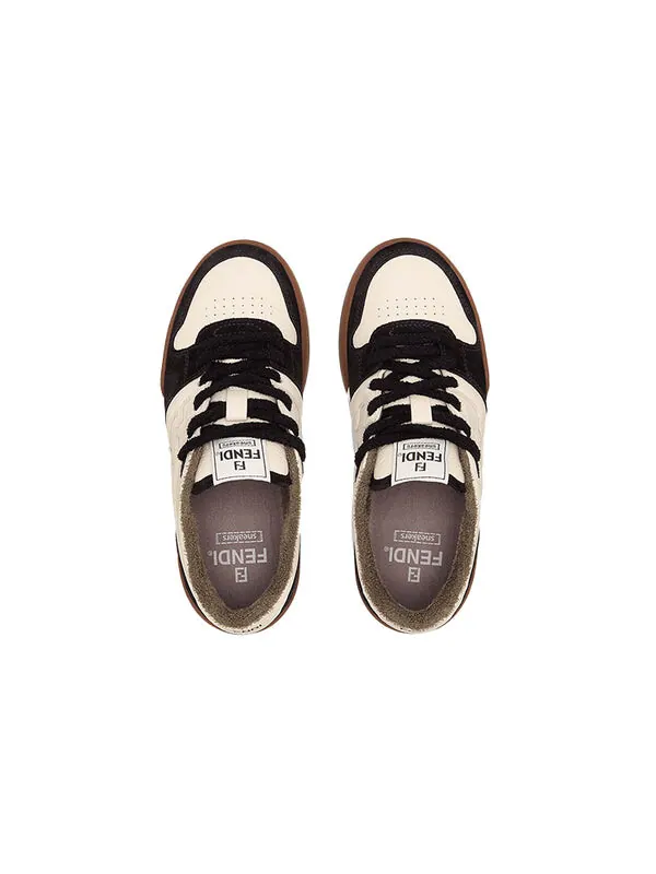 Кроссовки match low top suede 'black beige' Fendi — изображение 4 из 4, черный/бежевый