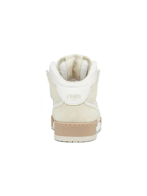 Кроссовки match high top 'white cream' Fendi — изображение 4 из 4, белый/кремовый