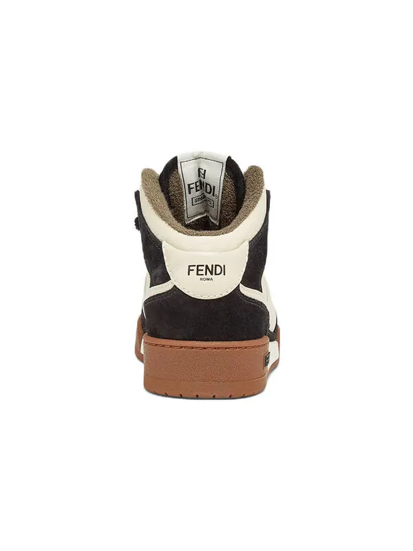 Кроссовки match high top 'black white cream' Fendi — изображение 4 из 4, белый/кремовый/черный
