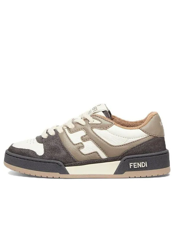Кроссовки match low top 'beige brown' Fendi — изображение 1 из 4, бежевый/коричневый/белый