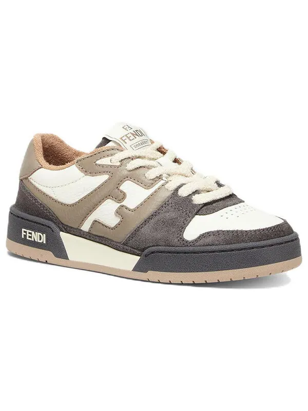 Кроссовки match low top 'beige brown' Fendi — изображение 2 из 4, бежевый/коричневый/белый
