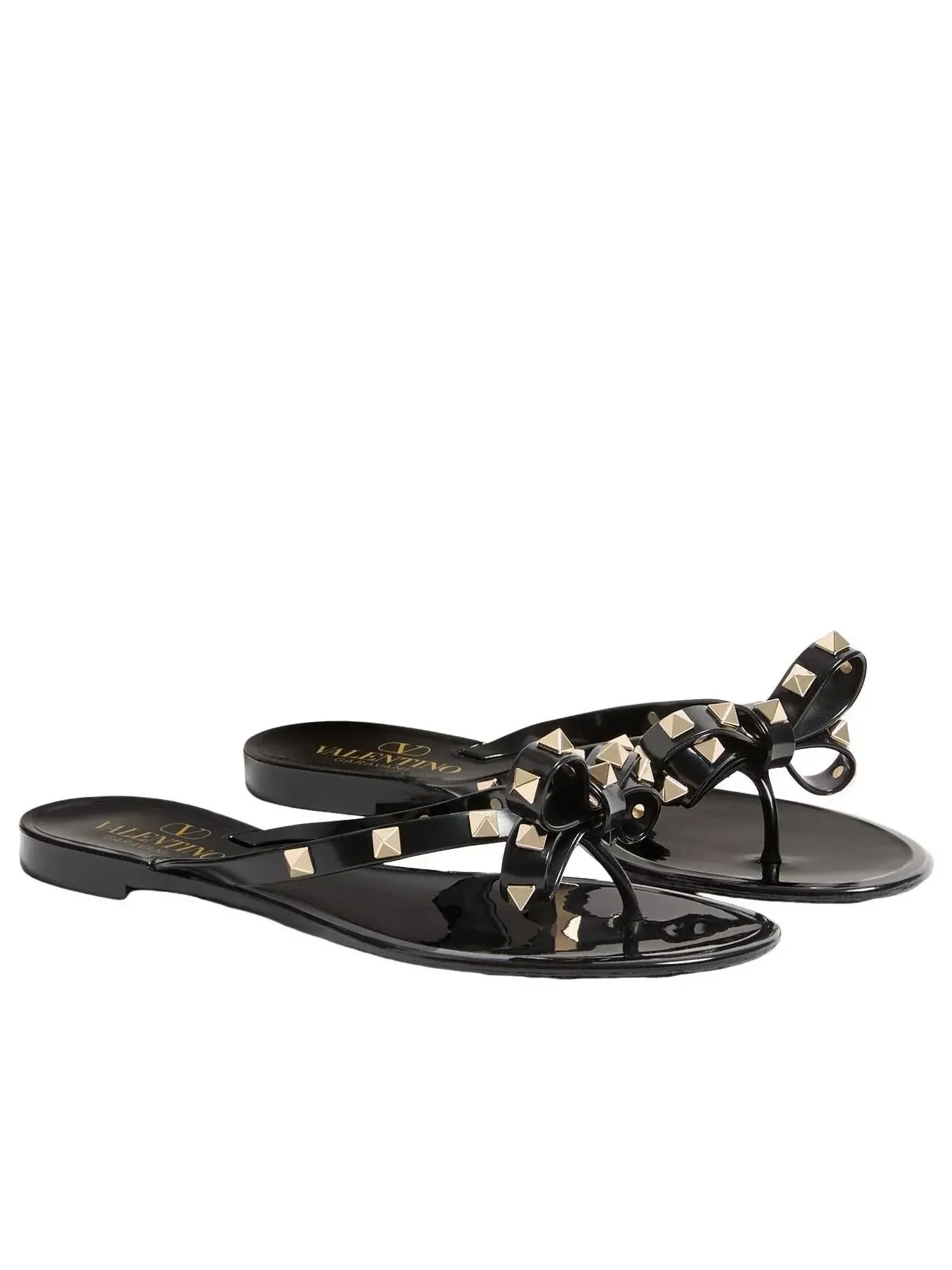 Шлепанцы Valentino SS26 Garavani Rockstud 'Black' 8W2S0552PVS0NO — изображение 3 из 7, черный