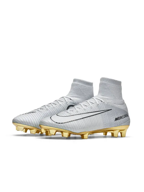 Кроссовки mercurial superfly v cr7 se fg Nike — изображение 3 из 4, серый/золотистый