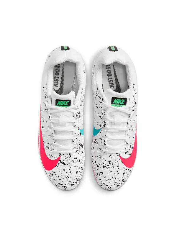 Кроссовки air zoom rival s 9 'paint splatter white crimson jade' Nike — изображение 2 из 4, белый/черный
